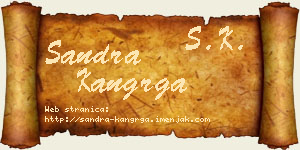 Sandra Kangrga vizit kartica